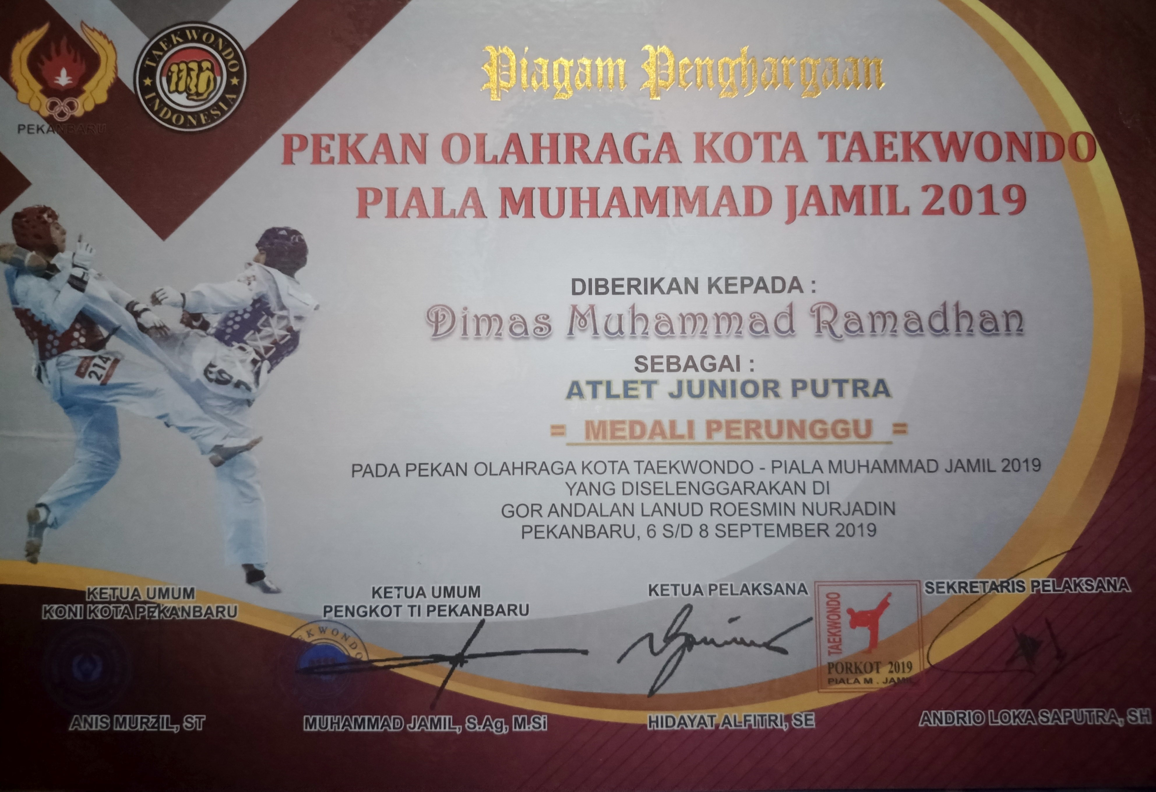 Sertifikat Taekwondo